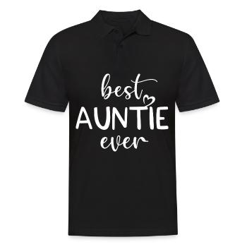best Auntie ever - Männer Poloshirt - Schwarz - Vorne - Kai (181cm)