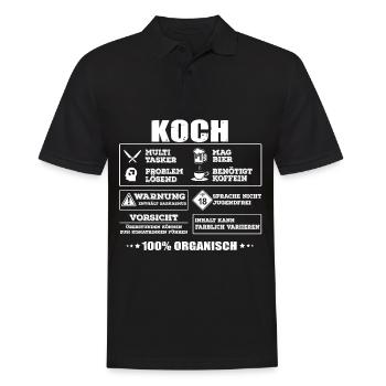 Koch Beruf - cooles Kochshirt für Köche - Männer Poloshirt - Schwarz - Vorne - Kai (181cm)