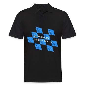 Scheiß da nix - Männer Poloshirt - Schwarz - Vorne - Kai (181cm)
