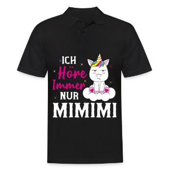 Ich Höre Immer Nur MiMiMi - Männer Poloshirt - Schwarz - Vorne - Kai (181cm)