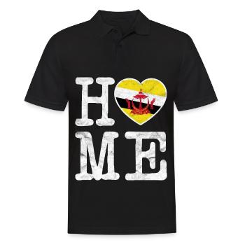 Brunei Flagge Darussalam Negara Geschenk - Männer Poloshirt - Schwarz - Vorne - Kai (181cm)