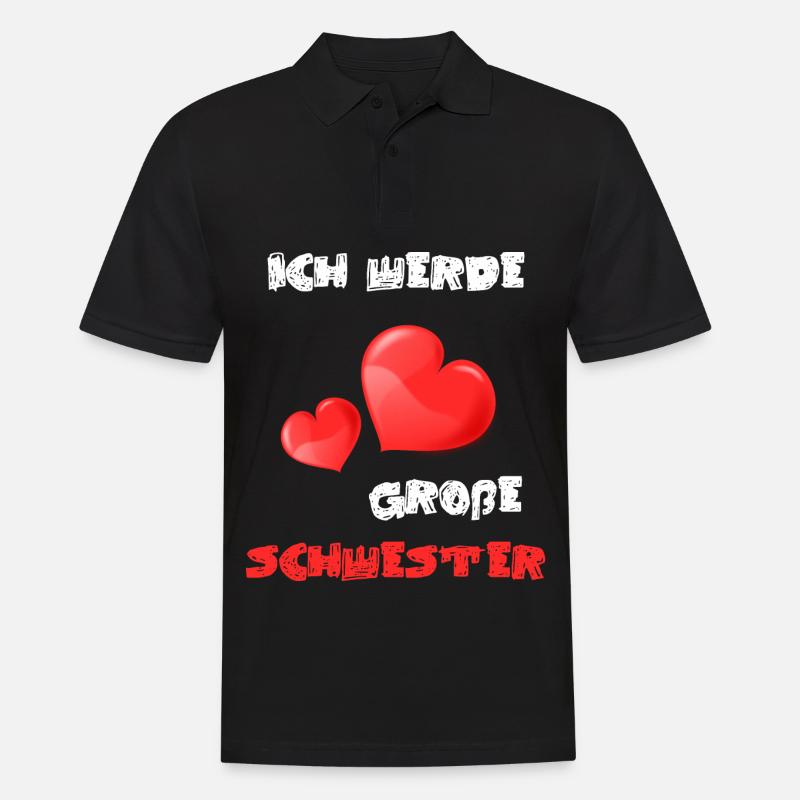Ich Werde Große Schwester - Männer Poloshirt - Schwarz