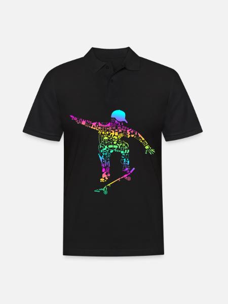 Skater Stunt Freestyle - Men's Polo Shirt - black