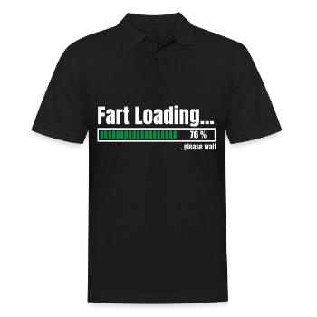 Fart Loading - Männer Poloshirt - Schwarz - Vorne - Kai (181cm)