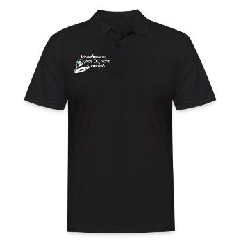 UFO - Ich sehe was - was DU nicht siehst 2 - Männer Poloshirt - Schwarz - Vorne - Kai (181cm)