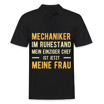 Mechaniker Spruch Humor - Männer Poloshirt - Schwarz - Vorne - Kai (181cm)