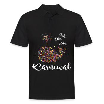 Ich Bin Ein Karnewal Konfetti Fasching Karneval - Männer Poloshirt - Schwarz - Vorne - Kai (181cm)