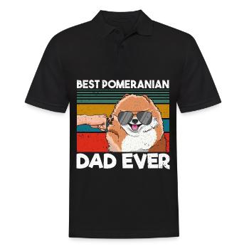 Best Pomeranian Dad Ever Bester Hunde Papa - Männer Poloshirt - Schwarz - Vorne - Kai (181cm)