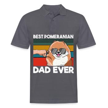 Meilleur papa de Poméranie Jamais Meilleur chien Papa - Polo Homme - charbon - Devant - Nico (186cm)