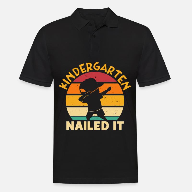 Kindergarten Nailed It - Männer Poloshirt - Schwarz