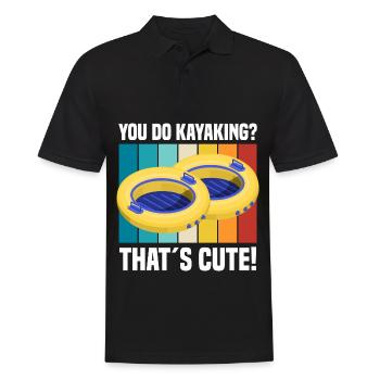 Rafting - Männer Poloshirt - Schwarz - Vorne - Kai (181cm)
