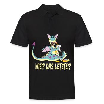 Drachen Wie Das Letzte Drache frisst Einhorn - Männer Poloshirt - Schwarz - Vorne - Kai (181cm)