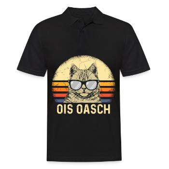 Ois Oasch Süßes Kätzchen Katzen - Männer Poloshirt - Schwarz - Vorne - Kai (181cm)