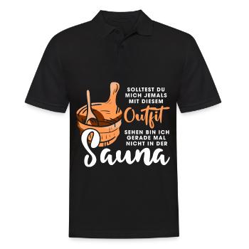Sauna Saunameister Saunieren - Männer Poloshirt - Schwarz - Vorne - Kai (181cm)