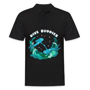Dive Buddies - Männer Poloshirt - Schwarz - Vorne - Kai (181cm)