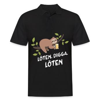 Löten Digga Löten - Männer Poloshirt - Schwarz - Vorne - Kai (181cm)