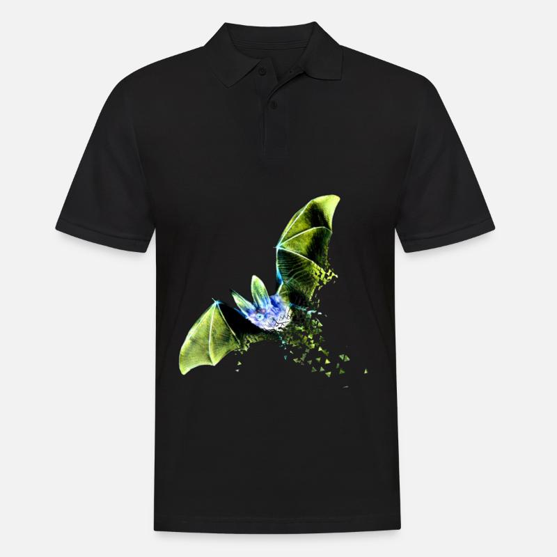 Fledermaus - Männer Poloshirt - Schwarz