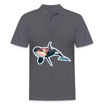 Orca - Men's Polo Shirt - charcoal grey - Front - Nico (186cm)