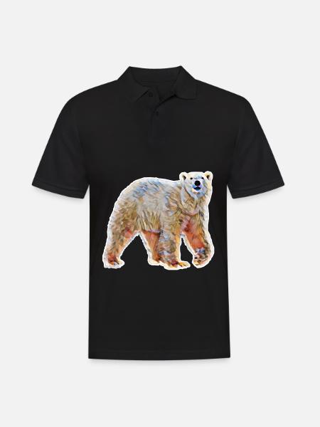 Eisbär - Männer Poloshirt - Schwarz