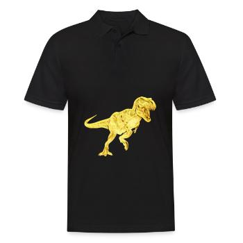 T-Rex - Männer Poloshirt - Schwarz - Vorne - Kai (181cm)