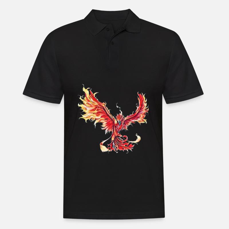 Phönix - Männer Poloshirt - Schwarz