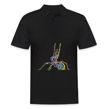 Tarantel - Männer Poloshirt - Schwarz - Vorne - Kai (181cm)