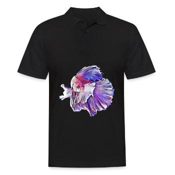 Fighting fish - Men's Polo Shirt - black - Front - Kai (181cm)