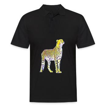 Gepard - Männer Poloshirt - Schwarz - Vorne - Kai (181cm)