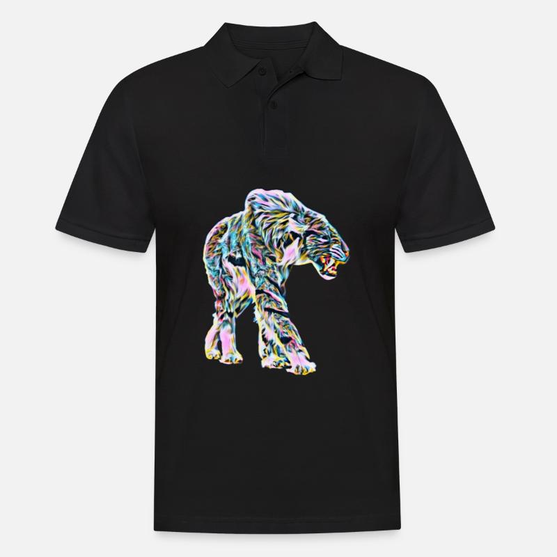 Säbelzahntiger - Männer Poloshirt - Schwarz