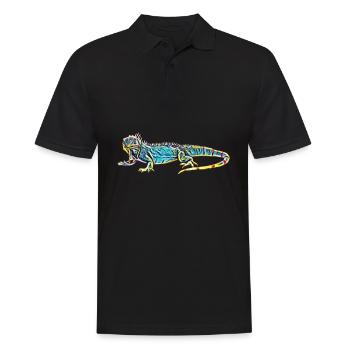 iguana - Men's Polo Shirt - black - Front - Kai (181cm)