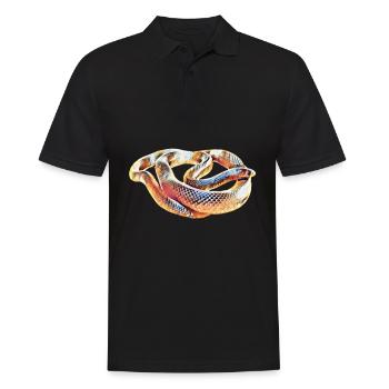 Schlange - Männer Poloshirt - Schwarz - Vorne - Kai (181cm)