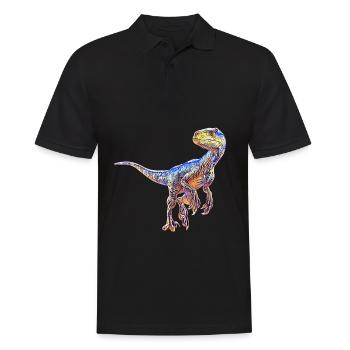 Velociraptor - Men's Polo Shirt - black - Front - Kai (181cm)