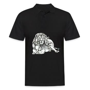 Les lions - Polo Homme - noir - Devant - Kai (181cm)