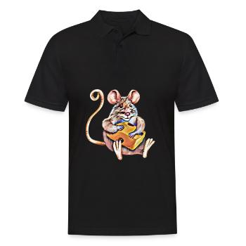 La souris - Polo Homme - noir - Devant - Kai (181cm)