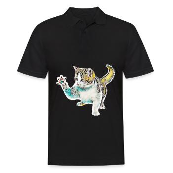 Chat - Polo Homme - noir - Devant - Kai (181cm)