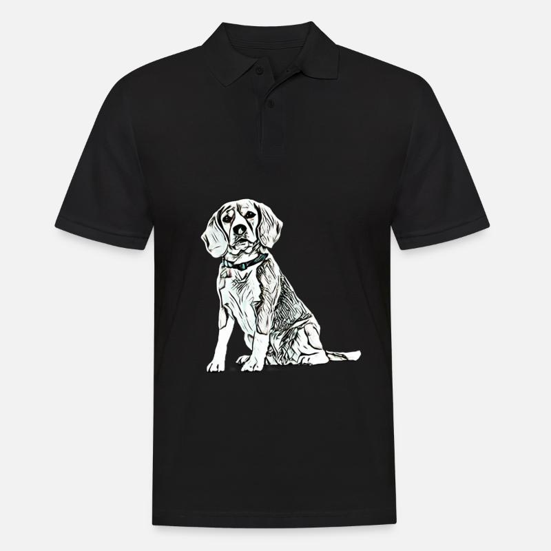 Beagle - Männer Poloshirt - Schwarz