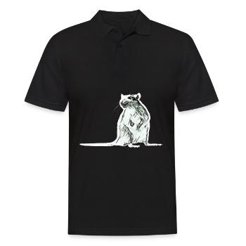 rat - Men's Polo Shirt - black - Front - Kai (181cm)