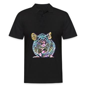 rat - Men's Polo Shirt - black - Front - Kai (181cm)