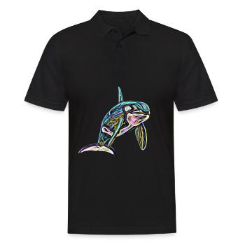 Orca - Männer Poloshirt - Schwarz - Vorne - Kai (181cm)