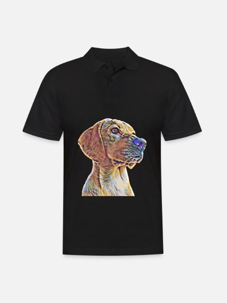 Labrador - Männer Poloshirt - Schwarz
