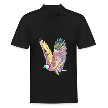 Adler - Männer Poloshirt - Schwarz - Vorne - Kai (181cm)