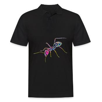 ant - Men's Polo Shirt - black - Front - Kai (181cm)
