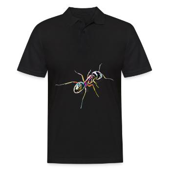 ant - Men's Polo Shirt - black - Front - Kai (181cm)