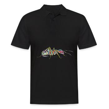 ant - Men's Polo Shirt - black - Front - Kai (181cm)