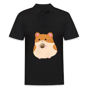 hamster - Men's Polo Shirt - black - Front - Kai (181cm)