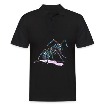 ant - Men's Polo Shirt - black - Front - Kai (181cm)