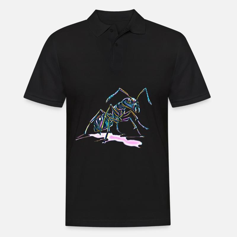 Ameise - Männer Poloshirt - Schwarz