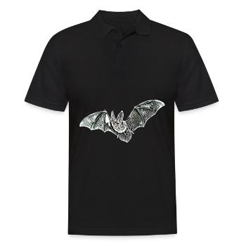bat - Herre poloshirt - sort - Foran - Kai (181cm)