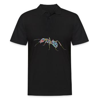 ant - Men's Polo Shirt - black - Front - Kai (181cm)