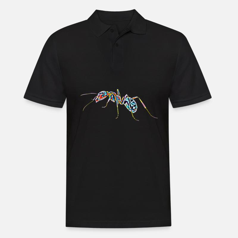 Ameise - Männer Poloshirt - Schwarz